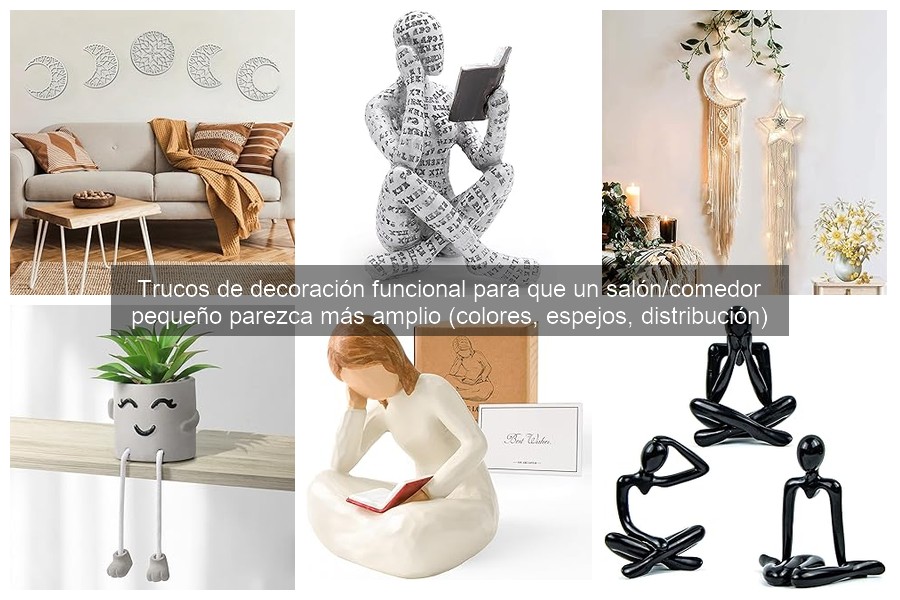 Accesorios decorativos que no ocupan espacio en salones pequeños