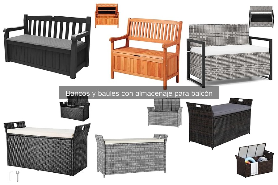 Alternativas a bancos y baúles con almacenaje para balcones