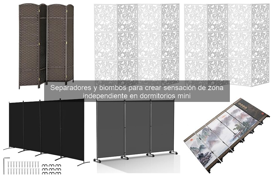 Alternativas a Biombos para Crear Zonas en Dormitorios Pequeños