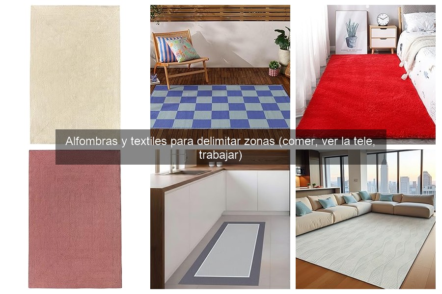 ** Alternativas a las alfombras para delimitar espacios pequeños