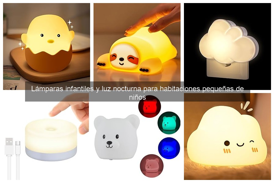 Características de lámparas infantiles y luces nocturnas
