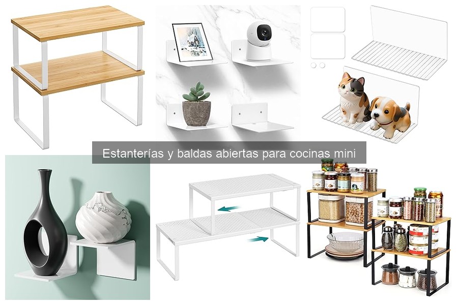 Cómo instalar estanterías abiertas en cocinas pequeñas
