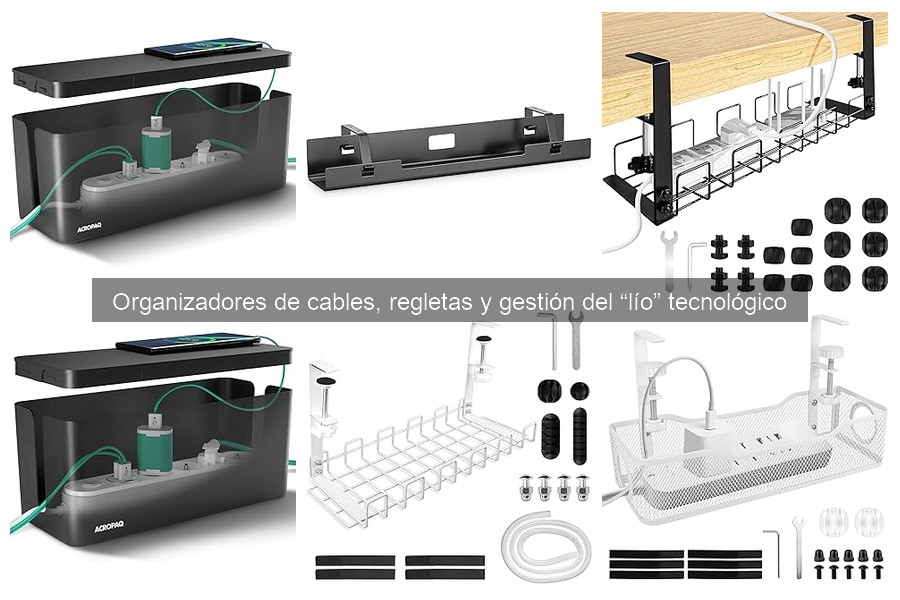 Cómo mantener ordenados los cables en espacios pequeños