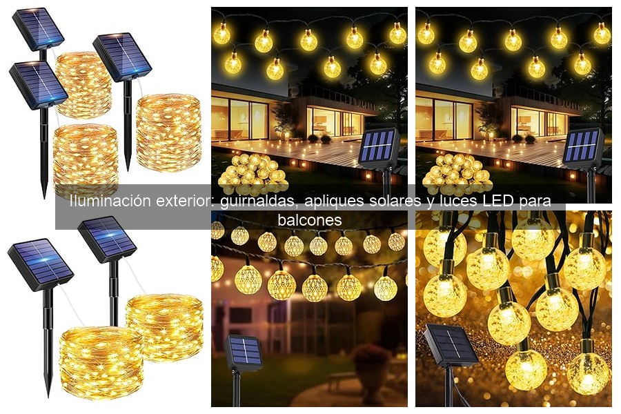 Comparativa de luces exteriores: guirnaldas, apliques y LED
