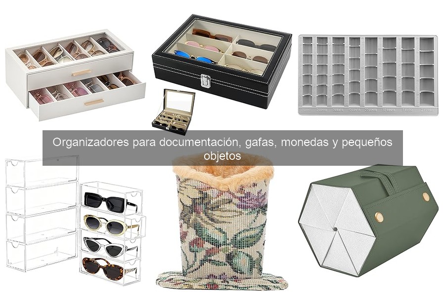 Comparativa de organizadores para documentación y gafas