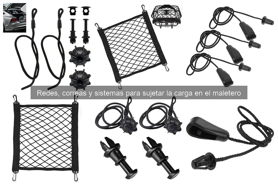 Comparativa de redes y correas para carga en el maletero