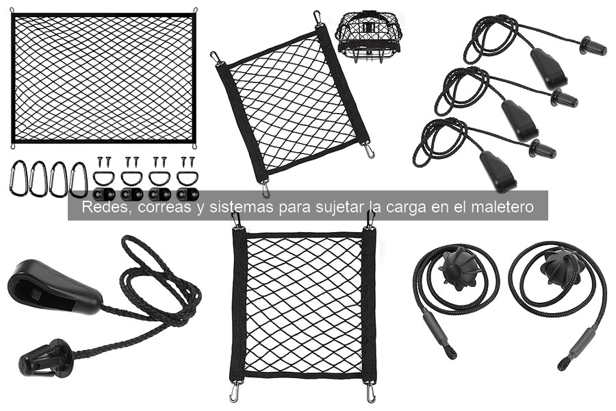 ¿Cuánto peso soportan redes y correas para el maletero?