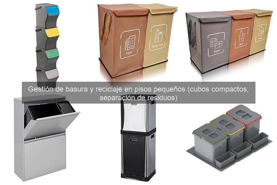 Cubos de basura compactos ideales para pisos pequeños