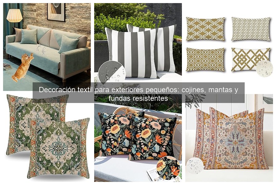 Estilos de decoración textil modernos para exteriores pequeños
