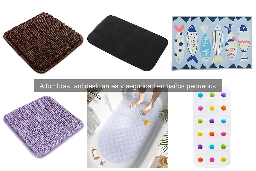Estilos y diseños de alfombras antideslizantes para baños