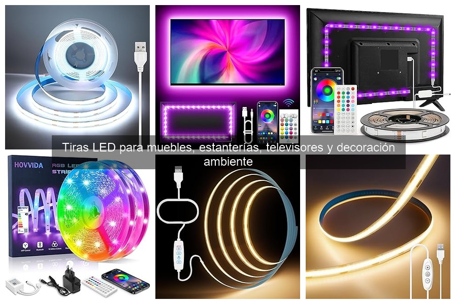 Guía de compra de tiras LED para muebles y decoración