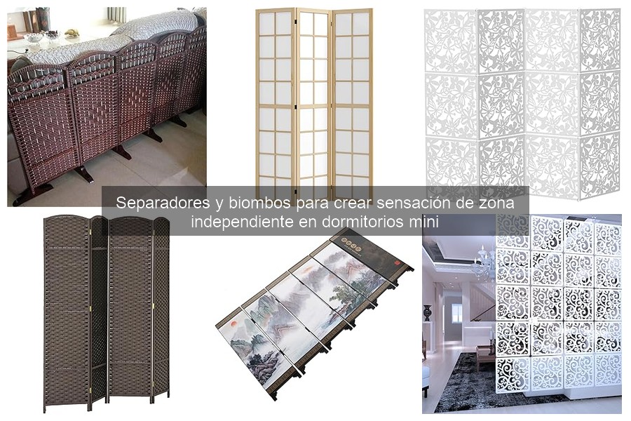 Ideas creativas de decoración con separadores en dormitorios mini