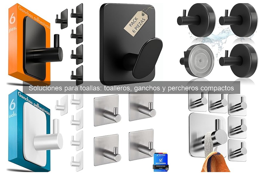 Ideas creativas para colgar toallas en baños pequeños