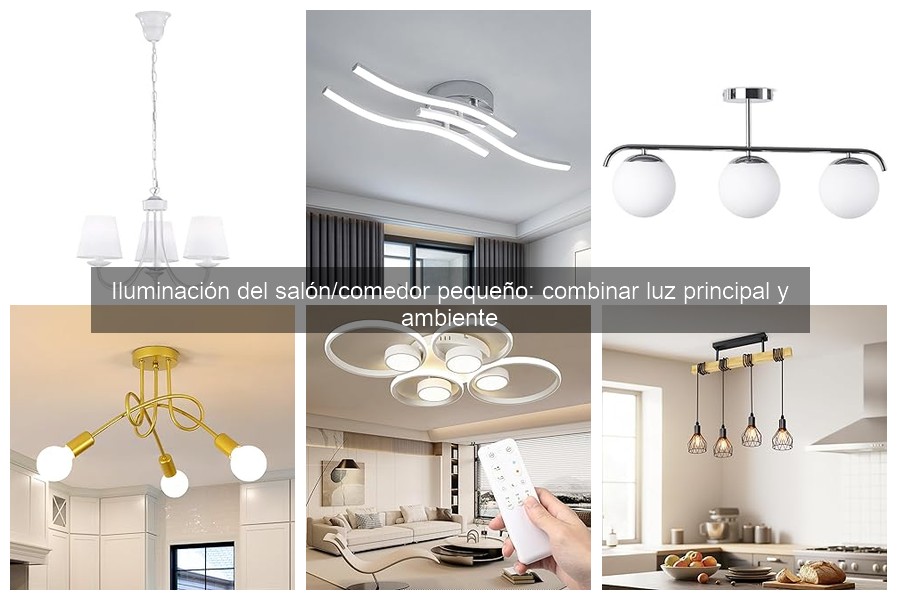 Iluminación ideal para salones pequeños: combina luz principal y ambiente