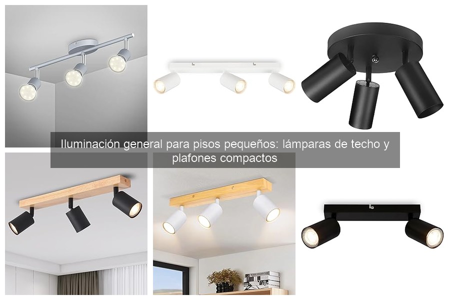 Impacto del color de lámparas de techo en espacios pequeños