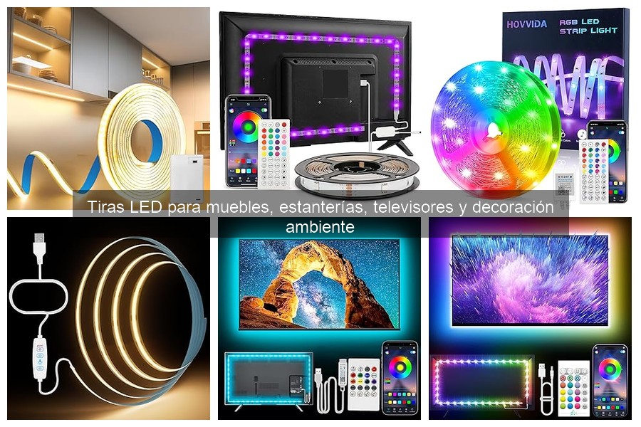 Instala tiras LED en muebles y estanterías: guía paso a paso