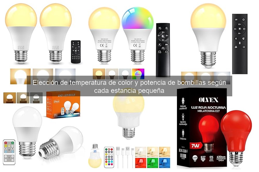 La mejor potencia de bombilla para un salón pequeño