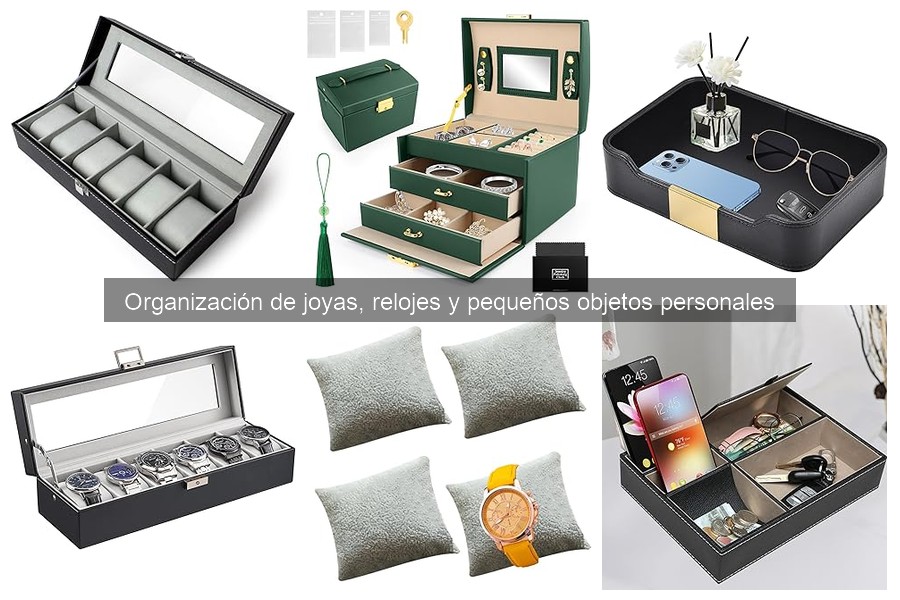 Materiales ideales para organizadores de joyas y relojes