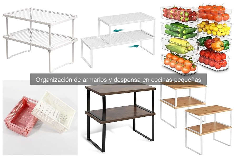 Maximiza el espacio en armarios de cocina pequeños