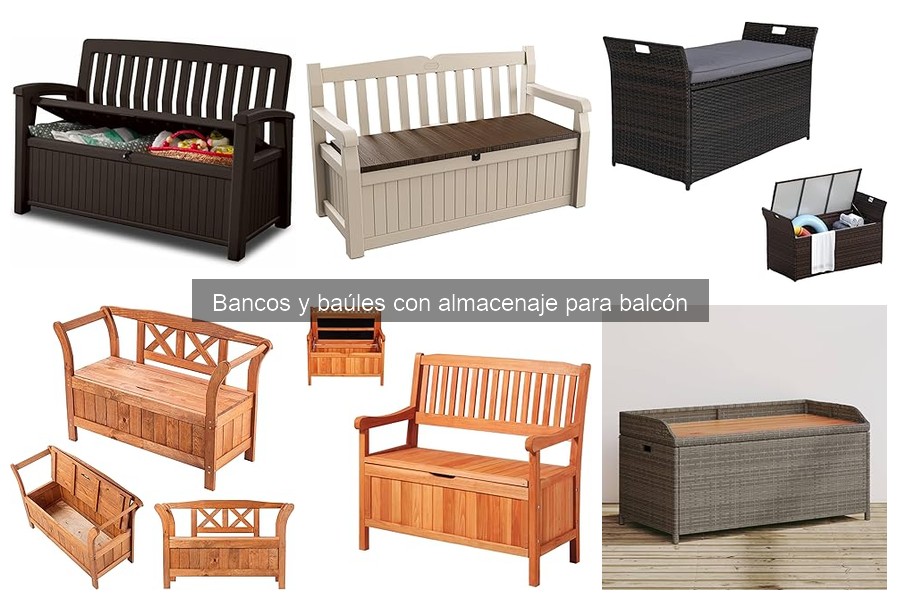 Mejores bancos y baúles de almacenaje para balcones pequeños