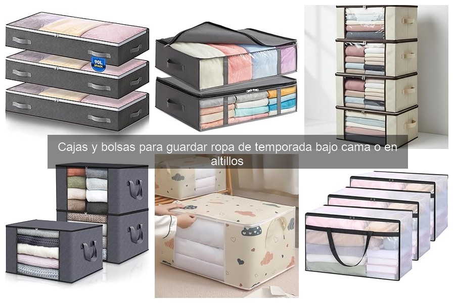 Mejores cajas y bolsas para ropa de temporada en pisos pequeños