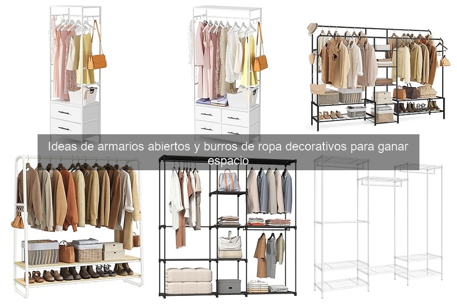 Mejores estilos de armarios abiertos para espacios pequeños