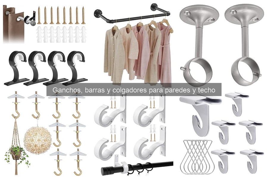 Mejores ganchos para colgar objetos pesados en espacios pequeños