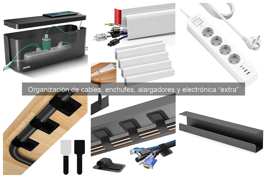 Mejores organizadores de cables para espacios pequeños