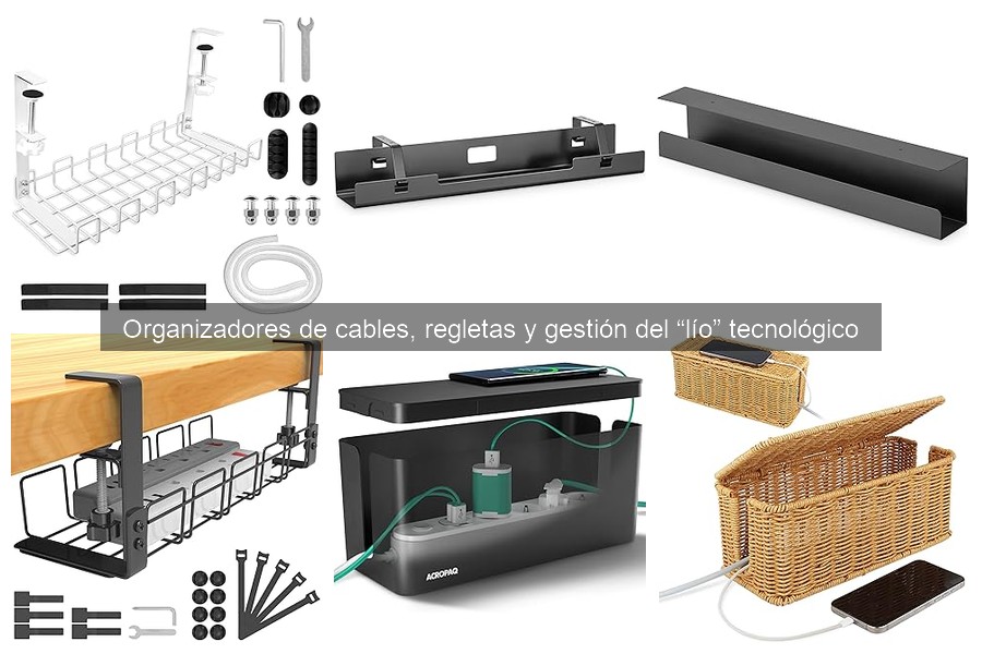 Mejores organizadores de cables para teletrabajo: comparativa