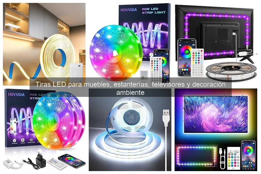 Mejores tiras LED para estanterías y TV: Comparativa 2023