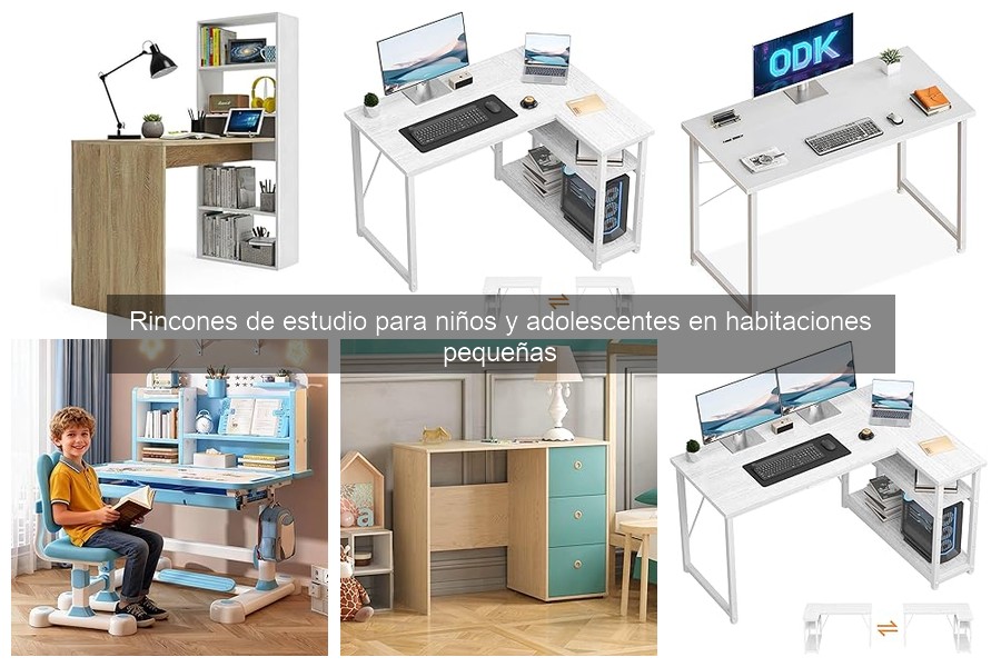 Opciones de iluminación para rincones de estudio pequeños