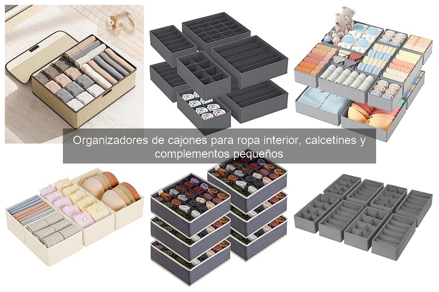 Organizadores de cajones para ropa interior y calcetines