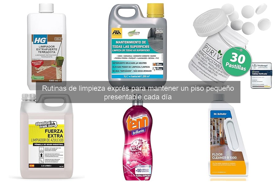 Rutinas de limpieza exprés para pisos pequeños y ordenados