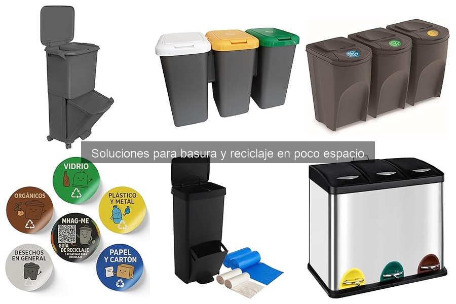 Tipos de contenedores de reciclaje para espacios pequeños