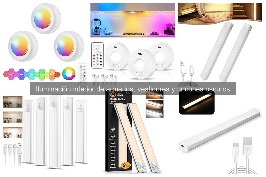 Tipos de iluminación interior ideales para armarios