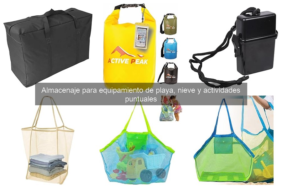 Tipos de organizadores para equipamiento de playa y nieve