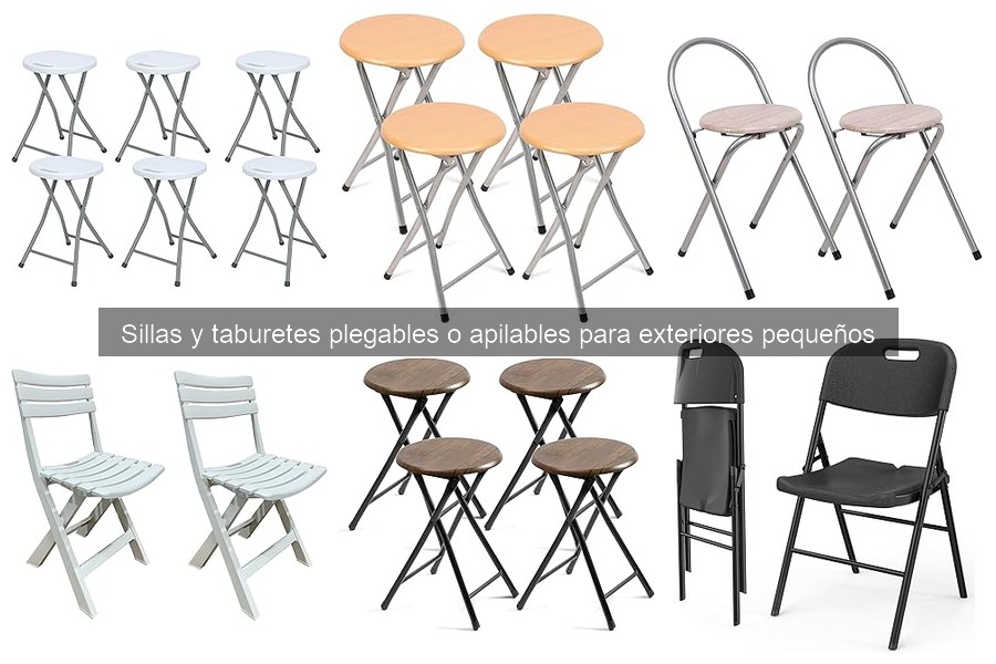 Tipos de sillas y taburetes plegables para exteriores pequeños